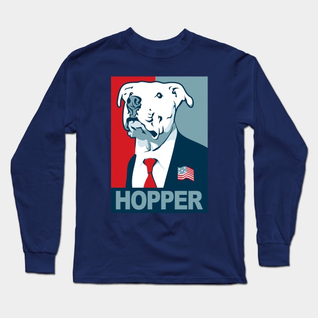 Feel The Hopper (Red White and Hopper) Long Sleeve T-Shirt by LuisIPT